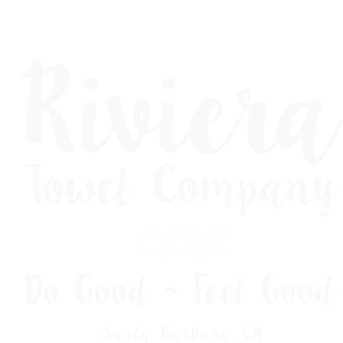 Riviera Towel Logo Transparent White